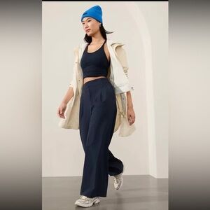 Athleta Pinnacle Women's Navy Wide-Leg Pants Size 4 Tall